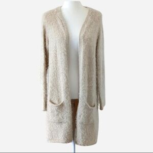 Gentle Fawn Ladies Long Sleeved Open Beige Cardigan Size Small Cozy Core
